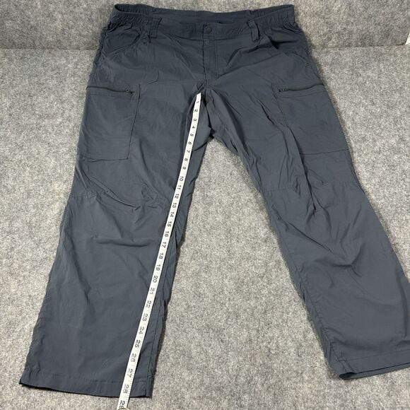 Lands End Men’s Tech Cargo Pant Charcoal Gray Size 42 Lightweight Stretch Waist - Picture 7 of 16